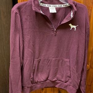 Pink half zip hoodie